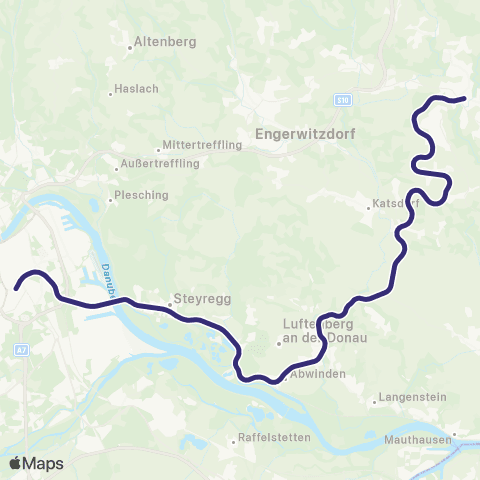 Österreichische Bundesbahnen Linz ↔︎ Pregarten Bahnhof map