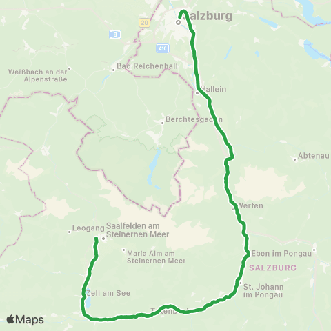 Österreichische Bundesbahnen Golling-Abtenau ↔︎ Freilassing map