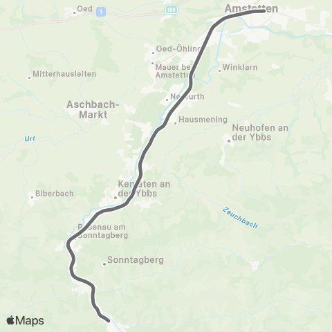 Österreichische Bundesbahnen Bischofshofen - Schladming - Stainach-Irdning - Leoben - Bruck / M - Wien map
