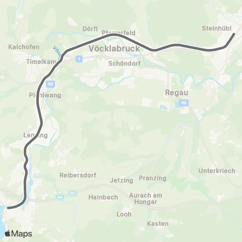 Österreichische Bundesbahnen Linz - Selzthal - Graz map