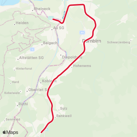 Österreichische Bundesbahnen Wien - Salzburg - Kufstein - Innsbruck - Bludenz - Bregenz - Lindau map