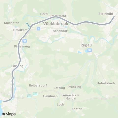 Österreichische Bundesbahnen Linz - Selzthal - Graz map