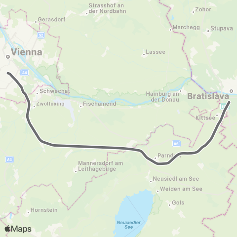 Österreichische Bundesbahnen Wien - Bruck / Mur - Klagenfurt - Villach - Tarvis (I) - ... map
