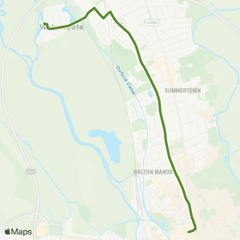 Oxford Bus Company Magdalen Street - Papermill Square map