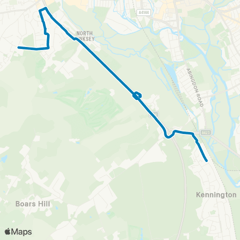 Oxford Bus Company Matthew Arnold School - Kenville Road map
