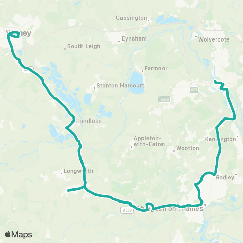Oxford Bus Company Moorland Road - Railway Station map