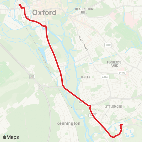 Oxford Bus Company Magdalen Centre - Railway Station map