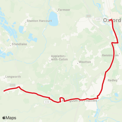 Oxford Bus Company Westgate - Spring Hill map