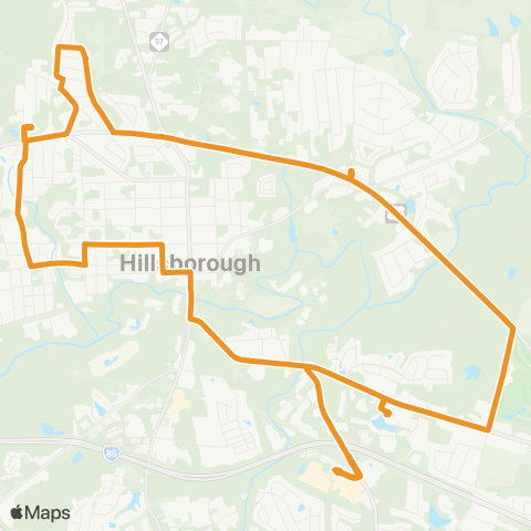 Orange County Public Transportation (OCPT) Hc - Orange Loop map