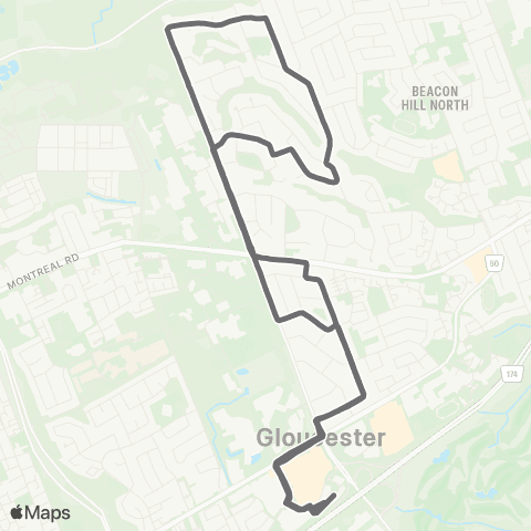 OC Transpo Rothwell Heights & Blair map
