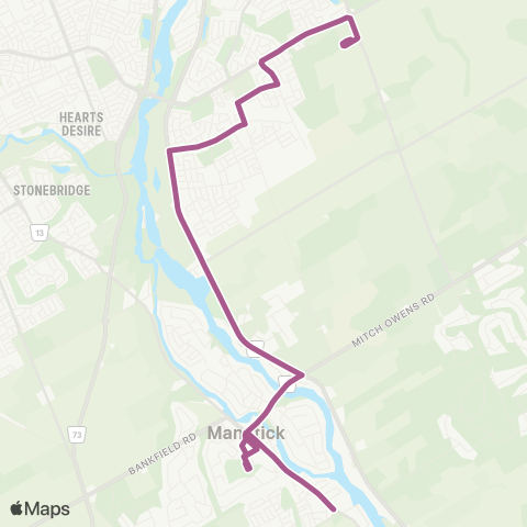 OC Transpo Limebank <​> Manotick map