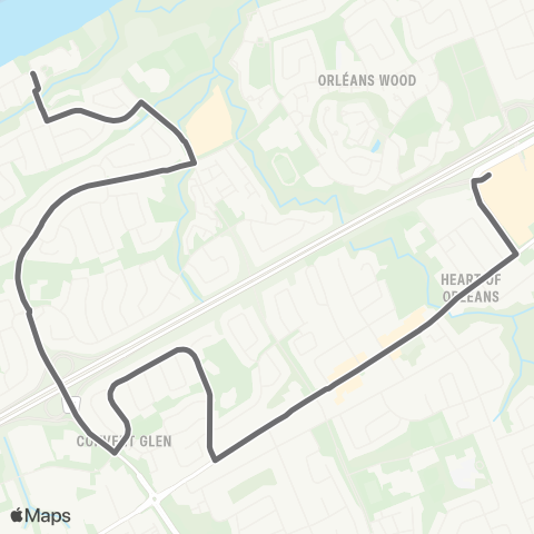 OC Transpo Place D'Orléans <​> Hiawatha map