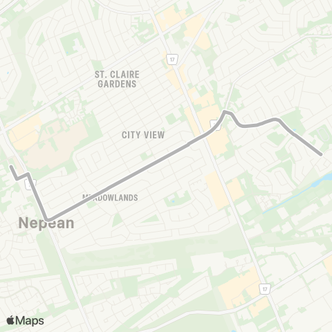 OC Transpo Omer-Deslauriers <​> Baseline map