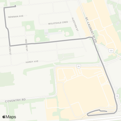 OC Transpo St-Laurent map