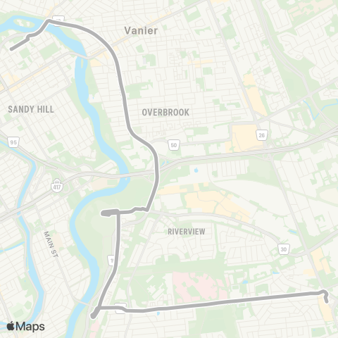 OC Transpo De La Salle <​> Elmvale map