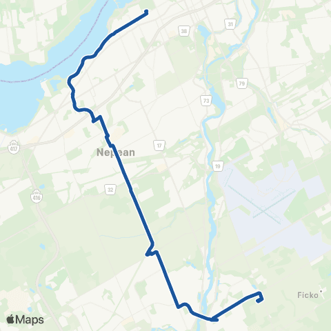OC Transpo Limebank <​> Tunney's Pasture map