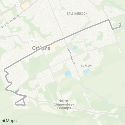 OC Transpo Béatrice Desloges / Gisele Lalonde <​> Renaud map