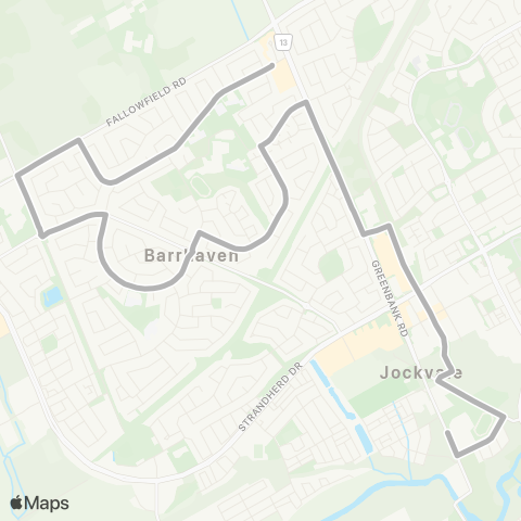 OC Transpo St. Joseph H.S <​> Larkin map