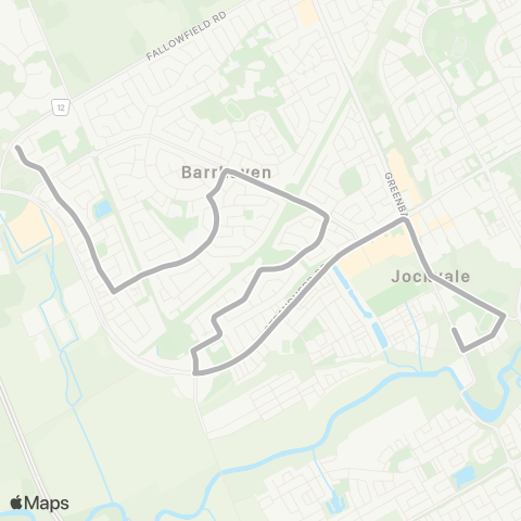 OC Transpo St.Joseph H.S <​> Cobble Hill map