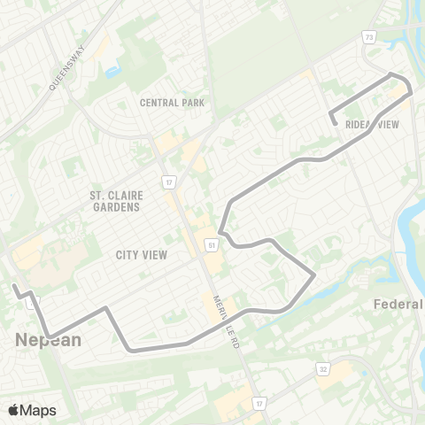 OC Transpo St. Pius <​> Baseline map