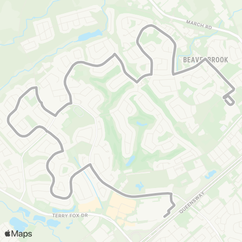 OC Transpo Earl of March H.S <​> Terry Fox map