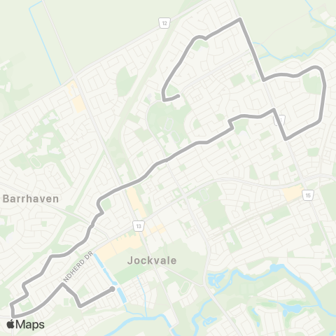 OC Transpo St. Mother Teresa H.S <​> Barrhaven Ctr map