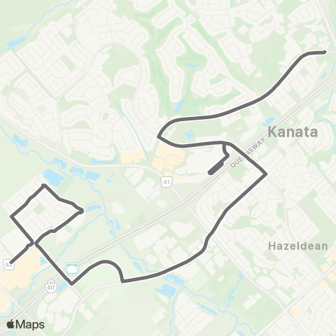OC Transpo Kanata West ~ Kanata Ouest <​> Terry Fox map