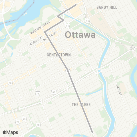 OC Transpo Lansdowne map