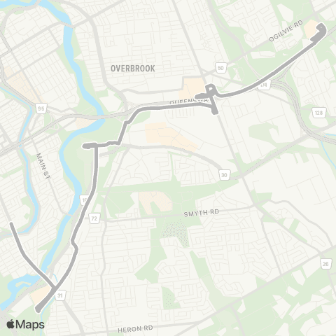 OC Transpo Lansdowne map