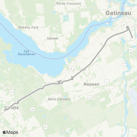 OC Transpo Lansdowne map