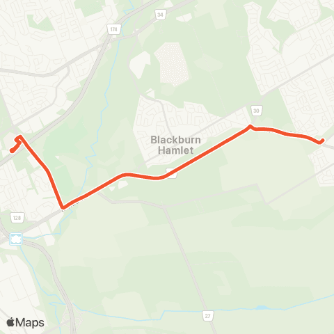 OC Transpo Chapel Hill <​> Blair map