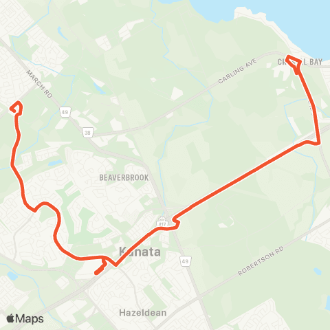 OC Transpo Innovation <​> Carling Campus map