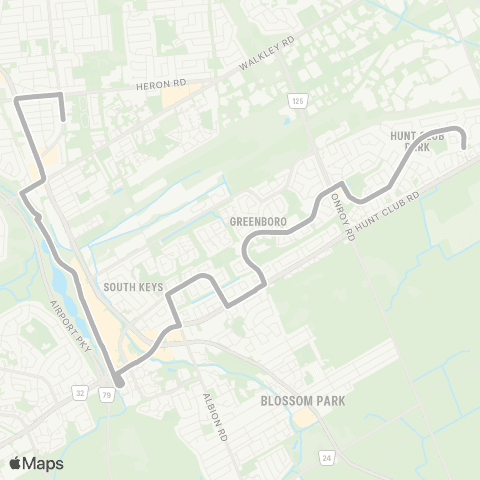 OC Transpo St.Patrick H.S <​> Blohm map