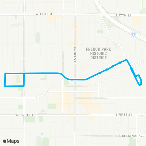OCTA Santa Ana Regional Transportation Intermodal Ctr - Civic Ctr map