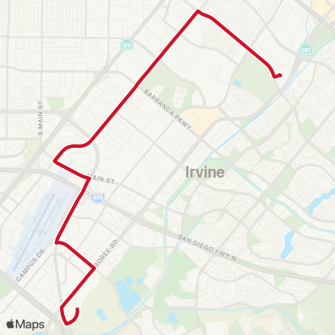 OCTA Tustin Station - Newport Beach map