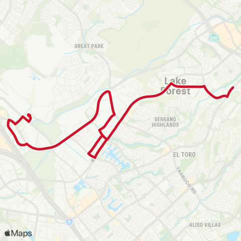 OCTA Irvine Metrolink Station - Lake Forest map