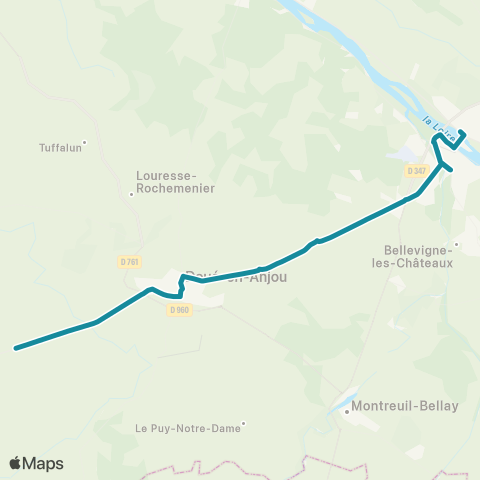 Ogalo Doue la Fontaine - Saumur / Aleop 406 Cholet - Saumur map