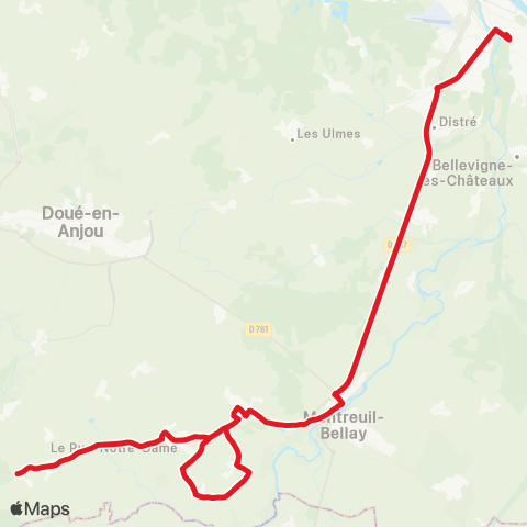 Ogalo St Macaire-du-Bois - Saumur map