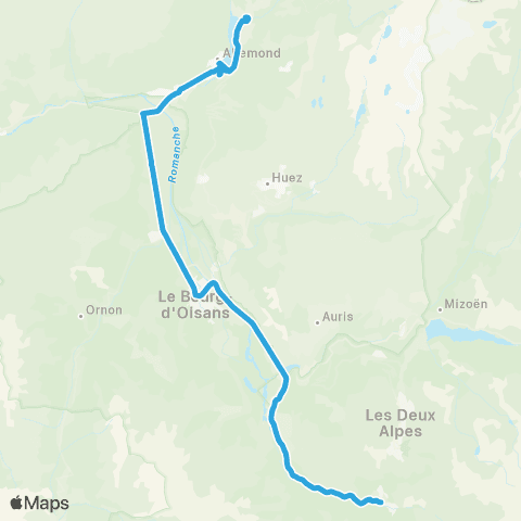 Navette Oisans Navette Transoisans map