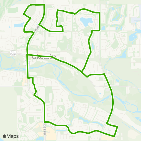 Okotoks Transit Big Rock map