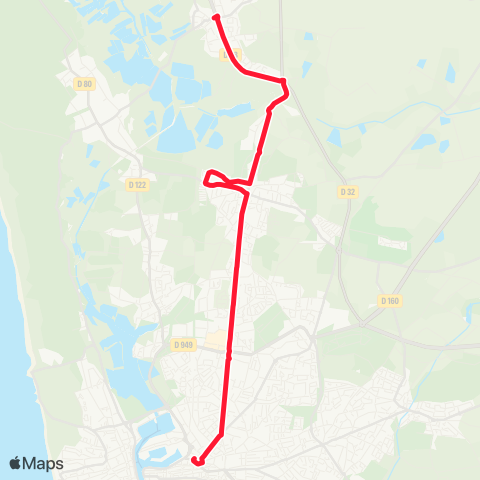 Oléane Mobilités L'Île d'Olonne - Havre d'Olonne - Hôtel de Ville map