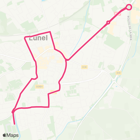 Olé Lunel intra-muros map