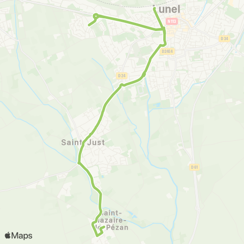 Olé Lunel-Viel / St-Nazaire de Pézan - Lunel map