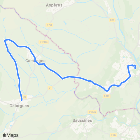 Olé Galargues - Garrigues - Campagne - Sommières - Lunel map