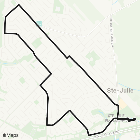 exo Sainte-Julie Sainte-Julie (N.P.-Lapierre) map