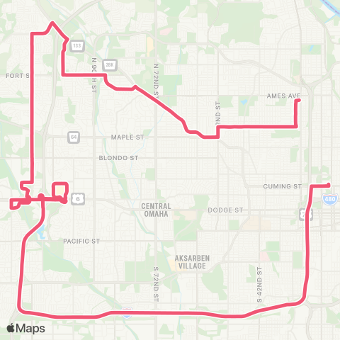 Metro 108th / Fort map