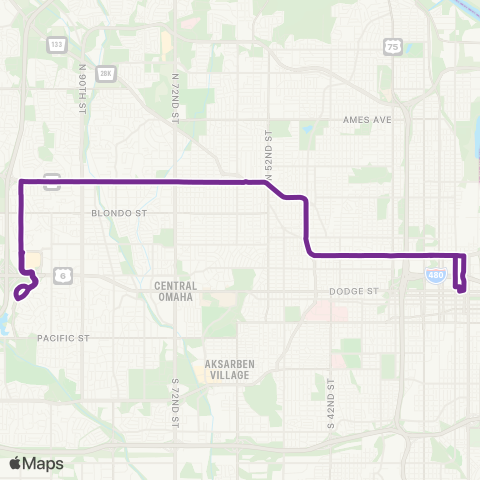 Metro Maple Street map