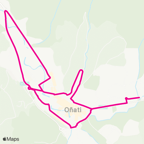 Oñatiko Herribusa Urbano Oñati map