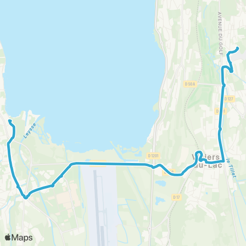 Ondéa - Lignes scolaires Plage du Bourget - Lycée Marlioz map