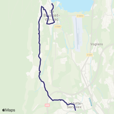 Ondéa - Lignes scolaires Clos Fleuri - Plage du Bourget map